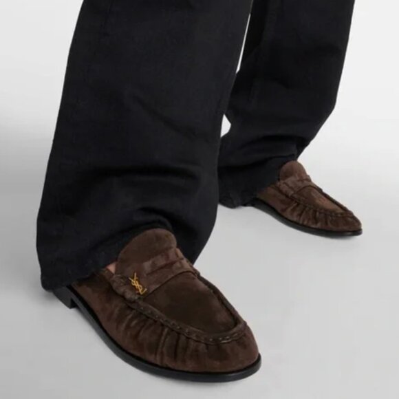 Yves Saint Laurent Brown Loafers - Picture 6 of 8